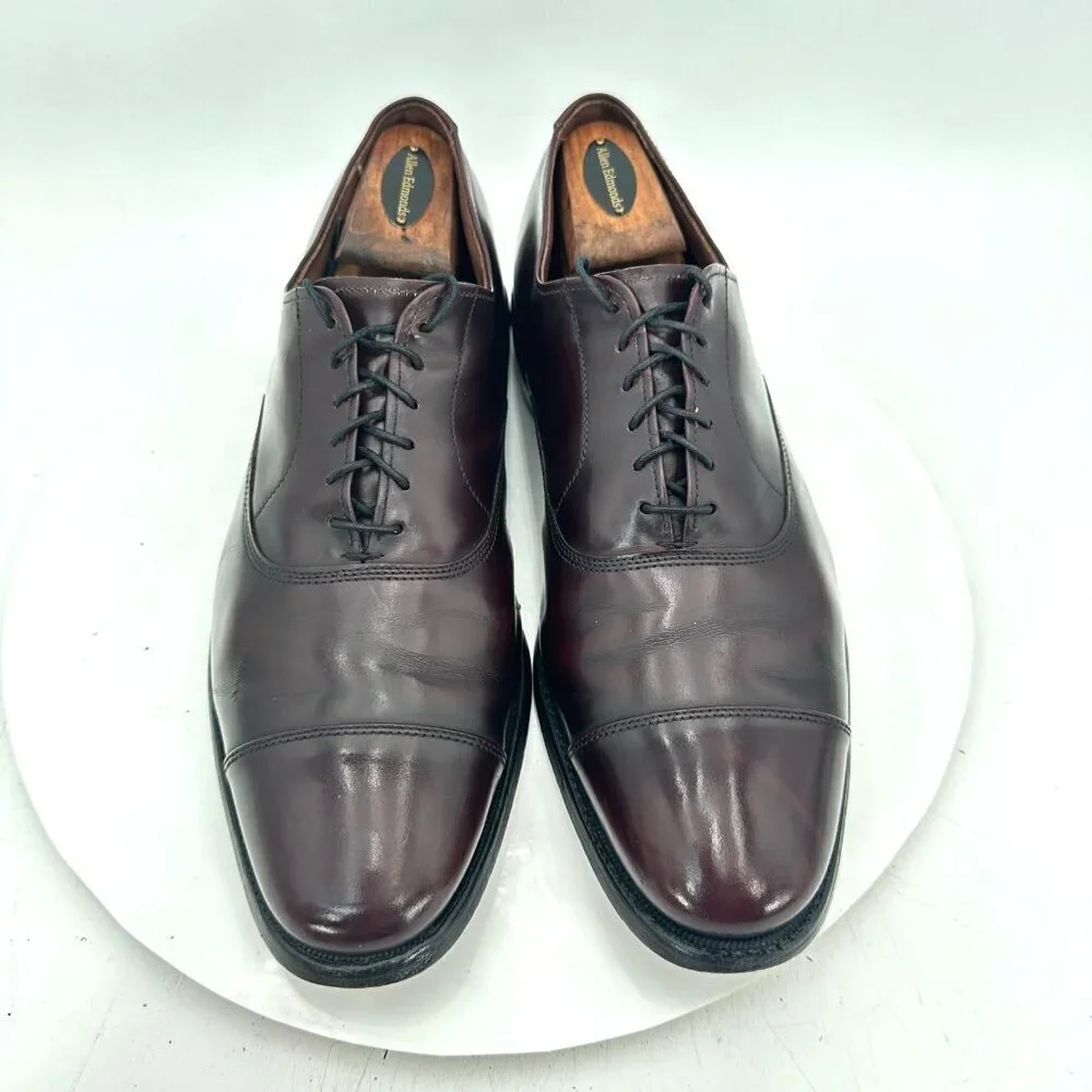 Allen Edmonds Park Avenue Men Size 9C Brown Leather Cap Toe Oxford Dress Shoes